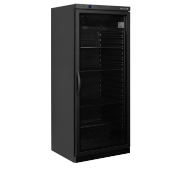 Chladicí skříň prosklené dveře, černá - TEFCOLD UR 600 BG