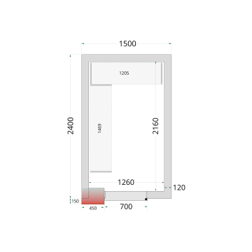 CRNF1524 - Policový regálový modul sada