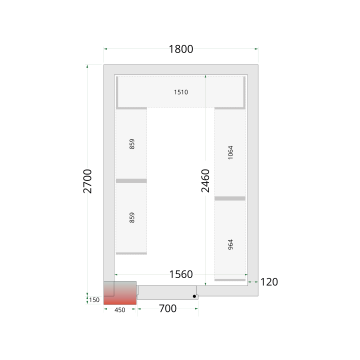 CRNF1827 - Policový regálový modul sada