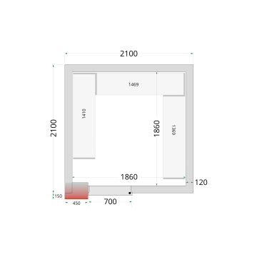 CRNF2121 - Policový regálový modul sada