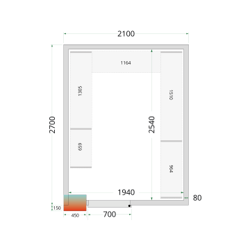 CRPF2127 - Policový regálový modul sada