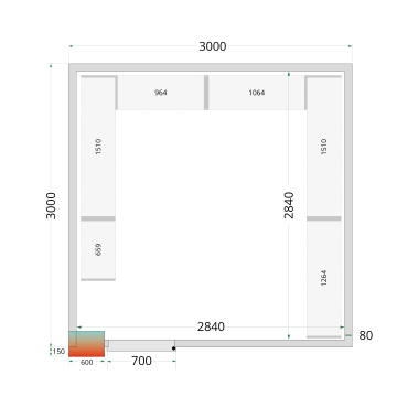 CRPF3030 - Policový regálový modul sada