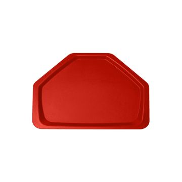 Jídelní podnos zkosený, dopravní červená, 530x325 mm