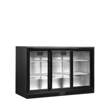 Minibar prosklené posuvné dveře, černá - DB 300 S-3