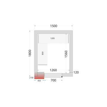 Panely ke stavebnicovým boxům 120 mm - TEFCOLD CR 150x180x220
