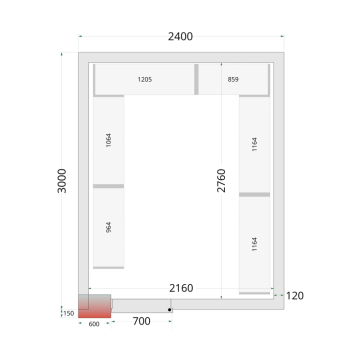 Panely ke stavebnicovým boxům 120 mm - CR 240x300x220