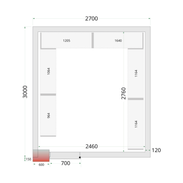 Panely ke stavebnicovým boxům 120 mm - CR 270x300x220