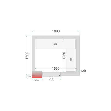 Panely ke stavebnicovým boxům 120 mm - TEFCOLD CR 180x150x220