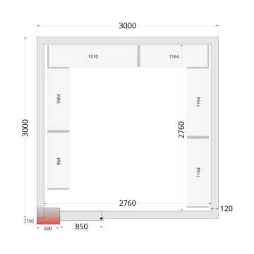 Panely ke stavebnicovým boxům 120 mm - CR 300x300x220 WD
