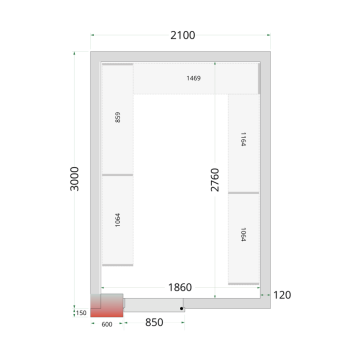 Panely ke stavebnicovým boxům 120 mm - CR 210x300x220 WD
