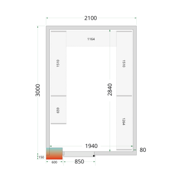 Panely ke stavebnicovým boxům 80 mm - CR 210x300x220 WD