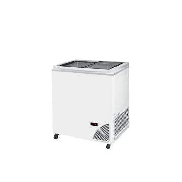 Pultová mraznička prosklené rovné víko - ARO 201/2 White Edge
