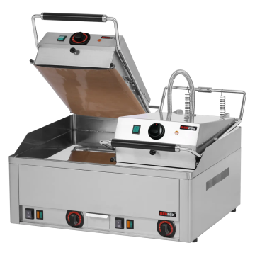 Steak gril elektrický dvojitý 65x48 stolní durable chrom | REDFOX - KD 66 E