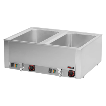 Vodní lázeň elektrická 2x GN 1/1 - 200 stolní s výpustí | REDFOX - BMV 2120
